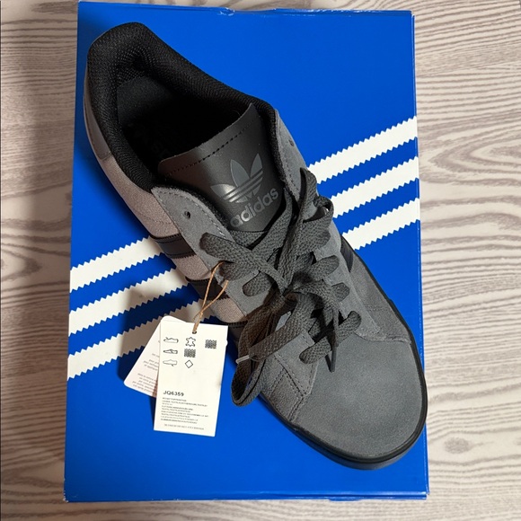 adidas Campus Grey and Black Suede Sneakers - Picture 2 of 4